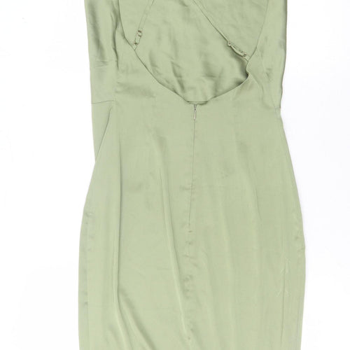 Oh Polly Women's Green Slip Dress Size 12