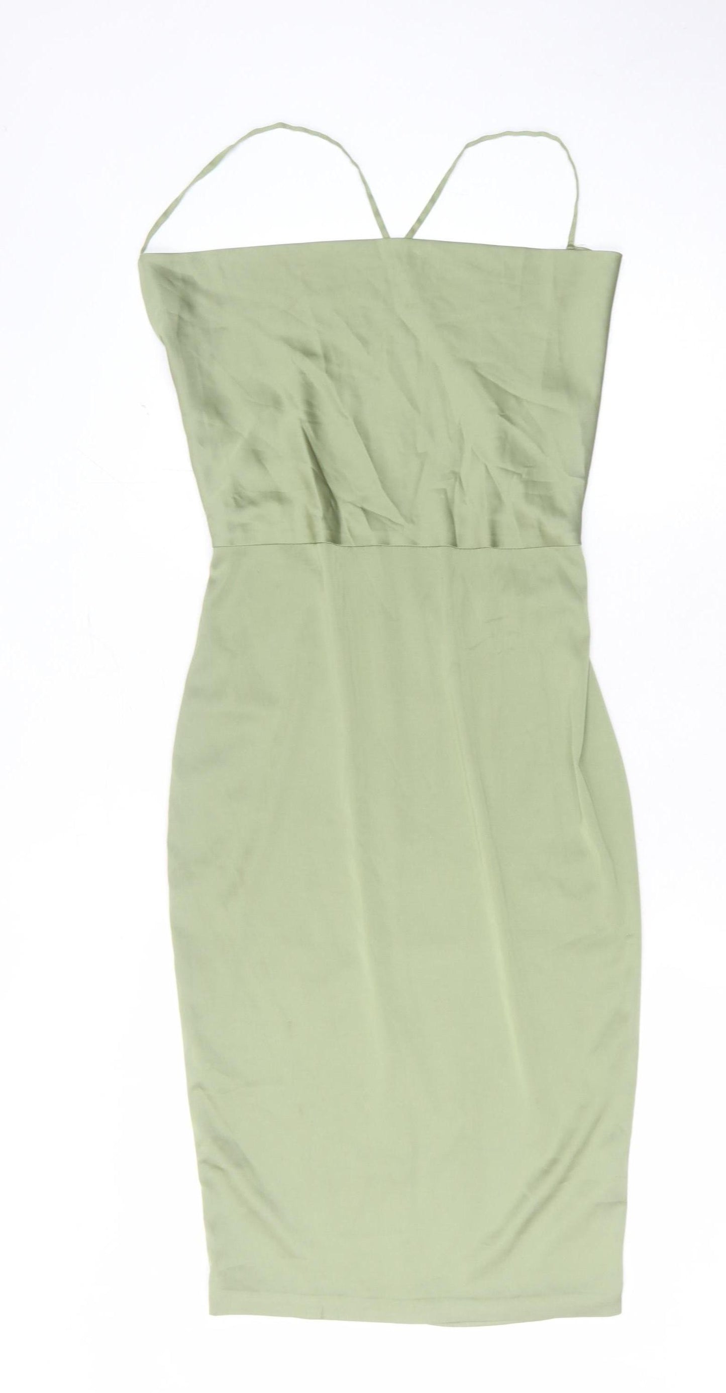Oh Polly Women's Green Slip Dress Size 12
