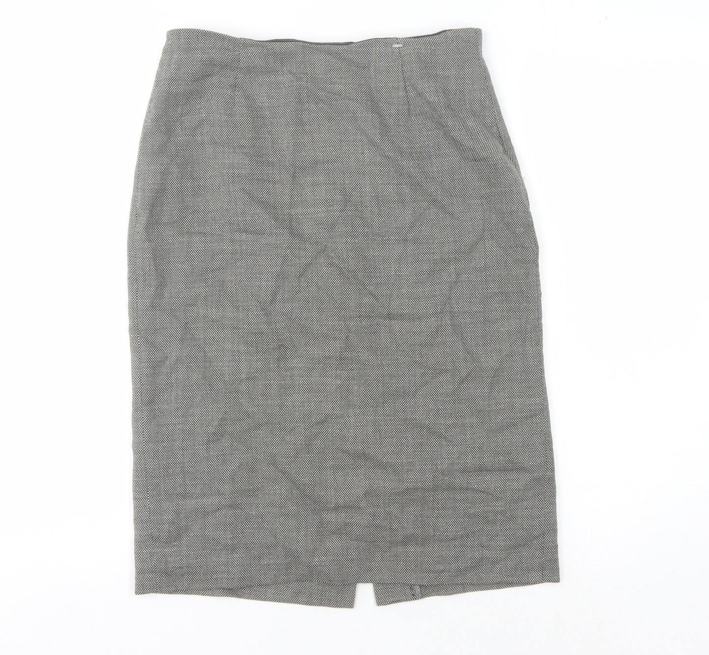 Hobbs Women's Grey Pencil Skirt, Size 10, Wool Tweed