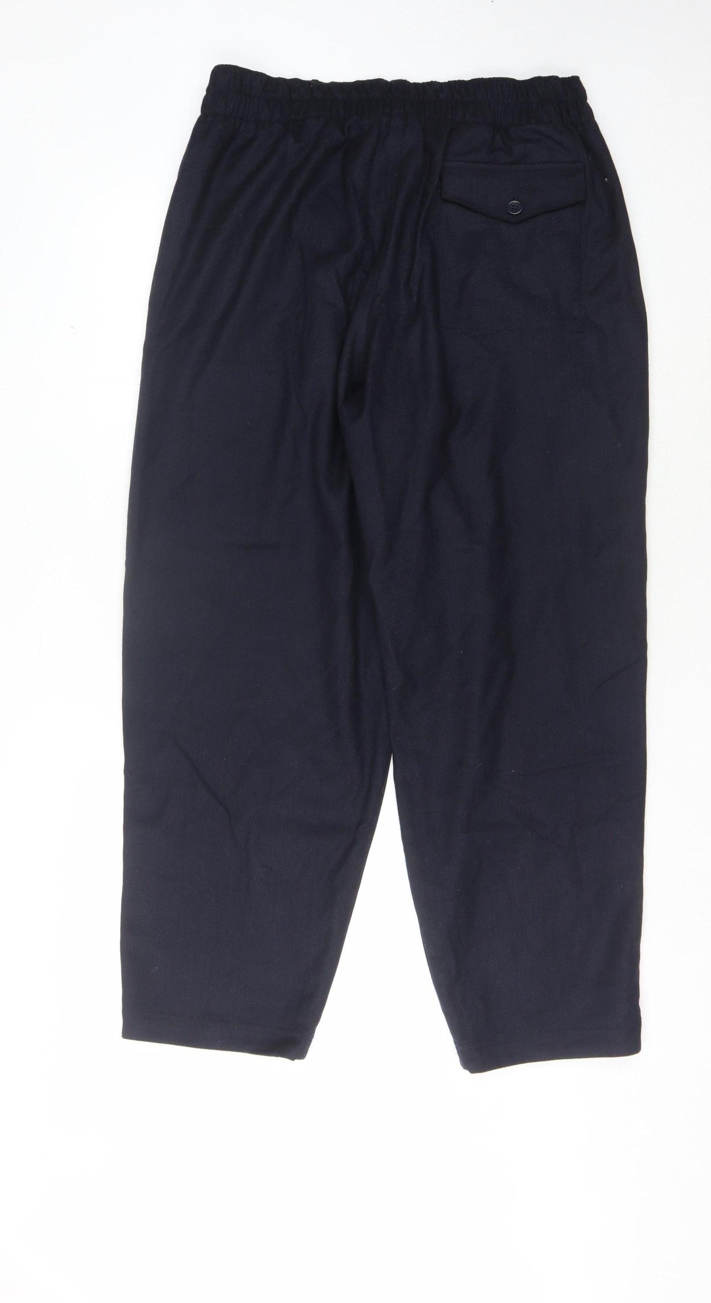 YMC Men's Blue Wool Trousers Medium