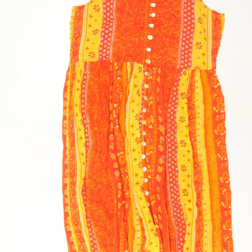 C&A Women's Multicoloured A-Line Midi Dress, Size 14