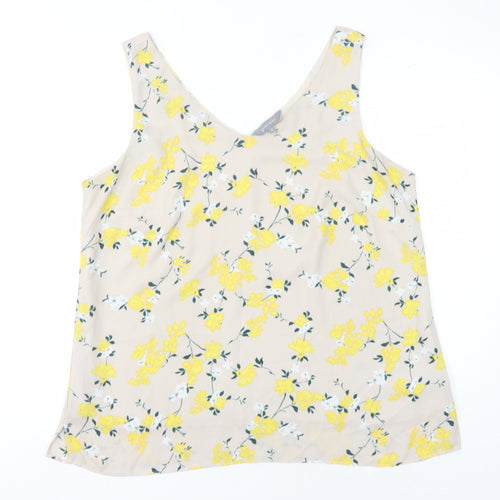 Principles Women's Beige Floral Camisole Tank Size 18