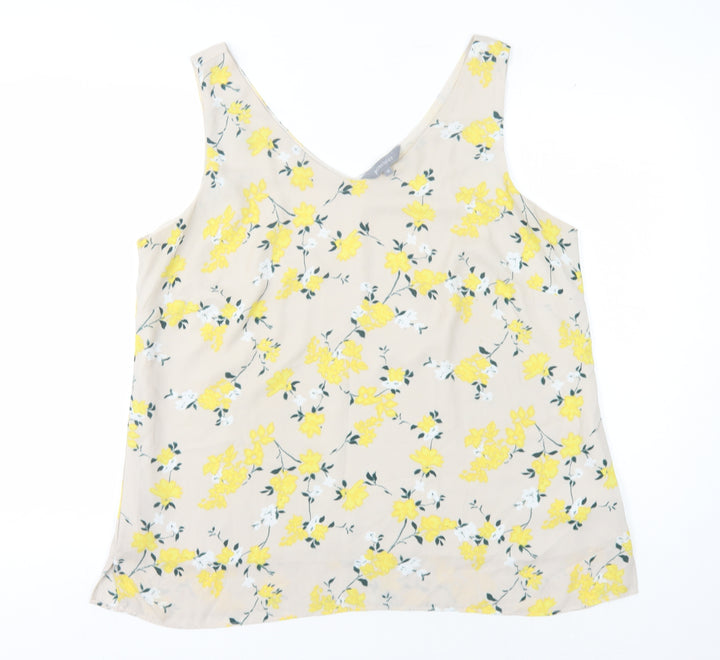 Principles Women's Beige Floral Camisole Tank Size 18