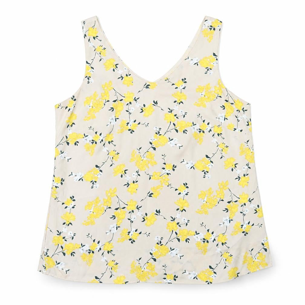 Front view of Principles Women's Beige Floral Camisole Tank, size 18