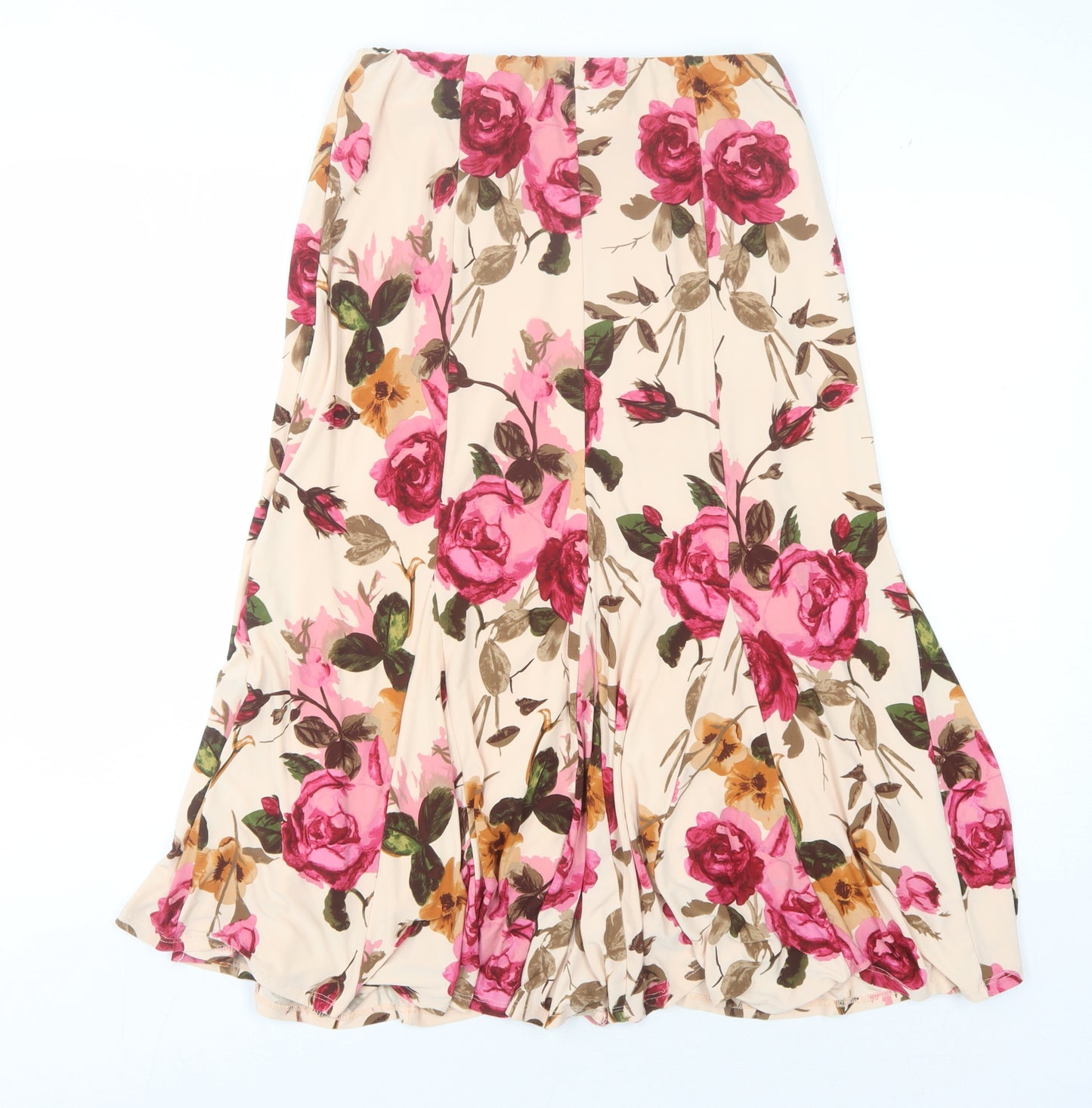 Women's Multicoloured Floral Long Skirt, Size S