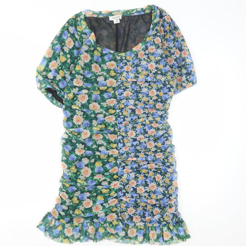 Oasis Women's Multicoloured Floral Dress, Medium