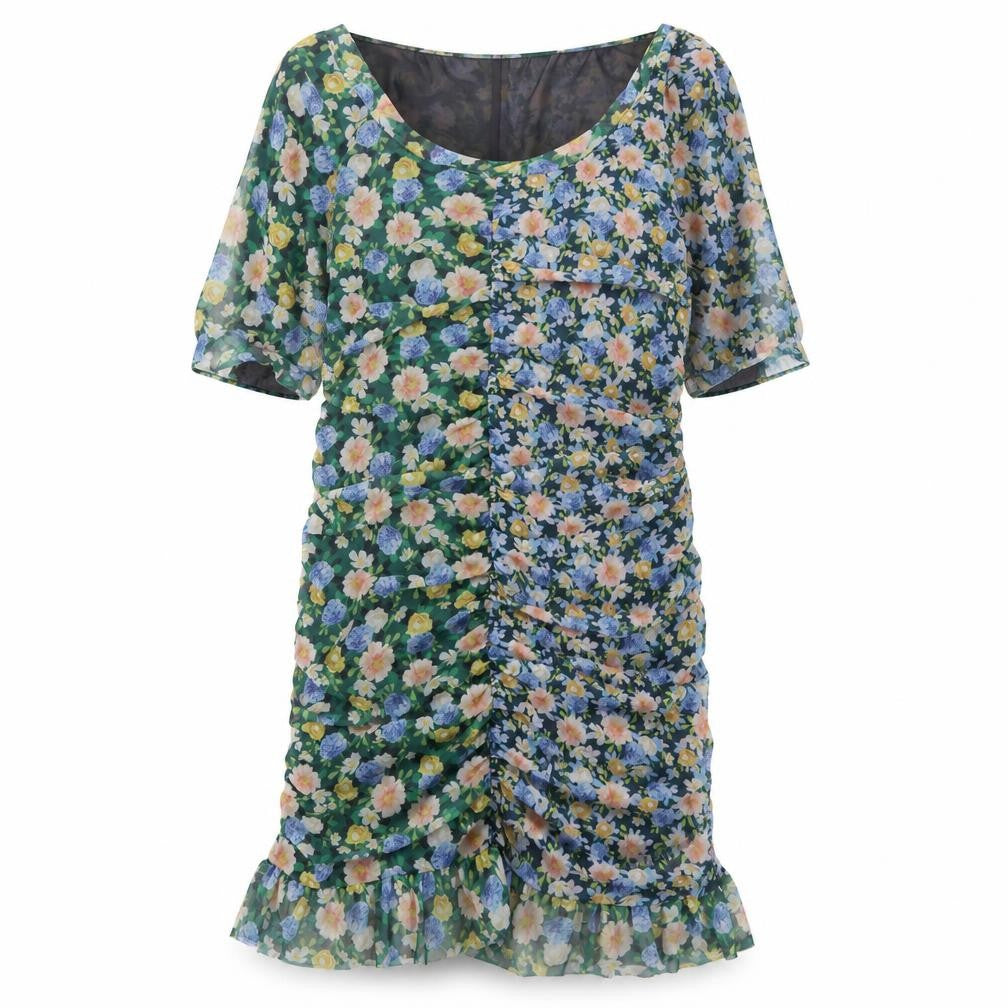 Front view of Oasis Women's Multicoloured Floral Dress, Medium