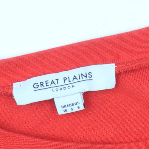 Great Plains Women's Red Long Sleeve Top Size 10