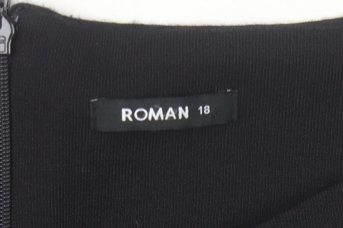 Roman Originals Women's Black Colourblock Pencil Dress Size 18
