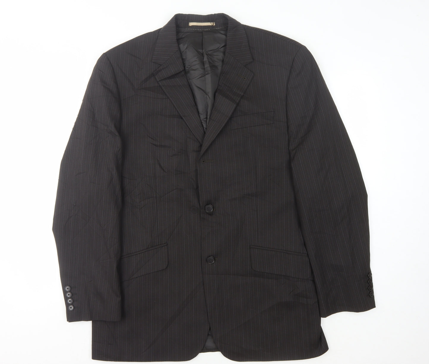 Next Men's Grey Striped Suit Jacket 42R Regular