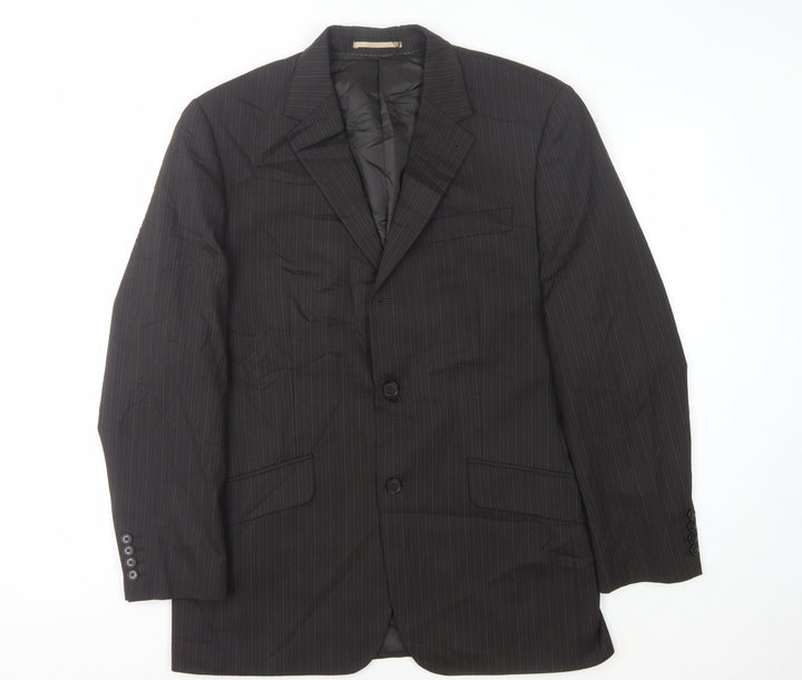 Next Men's Grey Striped Suit Jacket 42R Regular