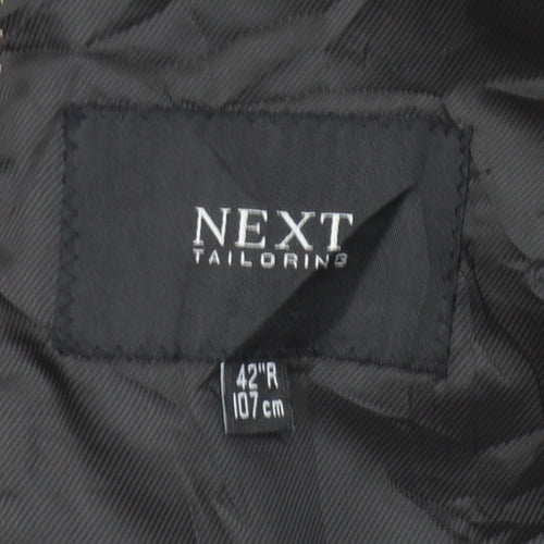 Next Men's Grey Striped Suit Jacket 42R Regular