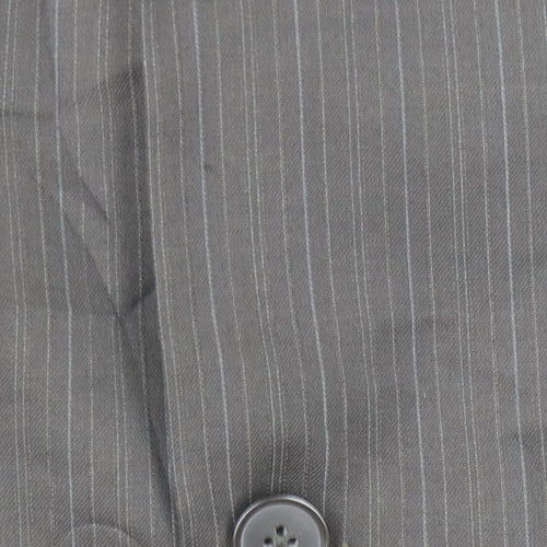 Next Men's Grey Striped Suit Jacket 42R Regular
