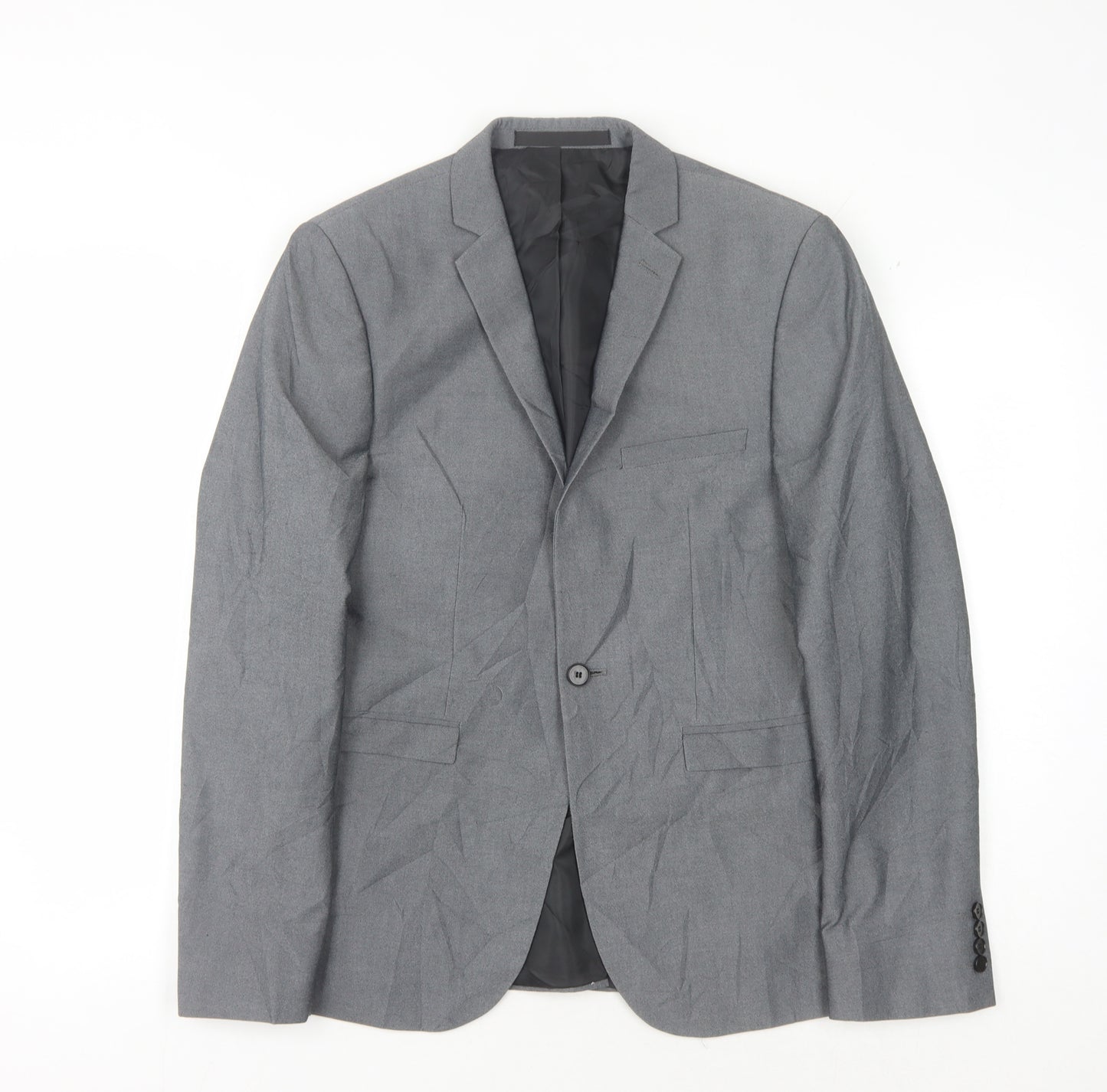 Burton Menswear Grey Slim Fit Suit Jacket 38R