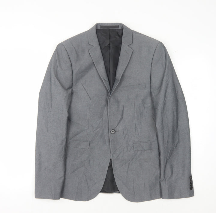 Burton Menswear Grey Slim Fit Suit Jacket 38R