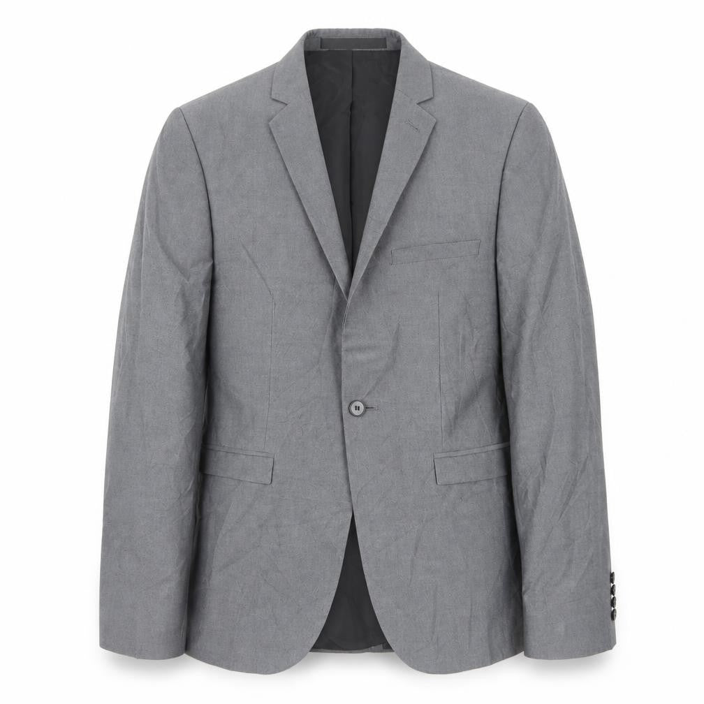 Front view of Burton Menswear Grey Slim Fit Suit Jacket 38R