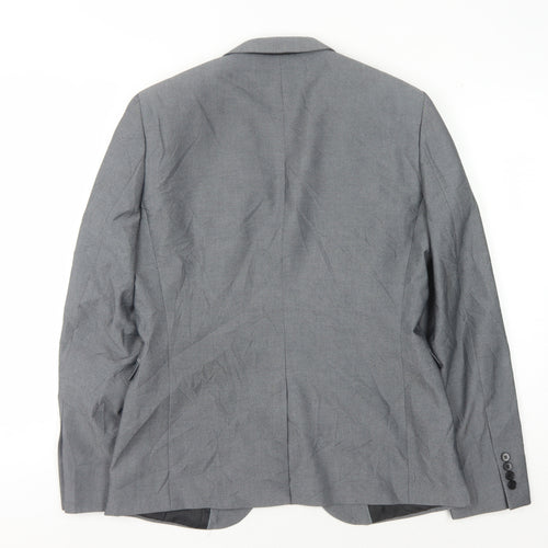 Burton Menswear Grey Slim Fit Suit Jacket 38R