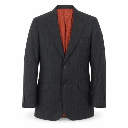 T.M. Lewin Men's Grey Striped Wool Blazer 38R