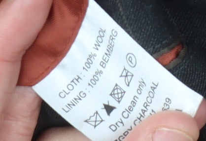 T.M. Lewin Men's Grey Striped Wool Blazer 38R