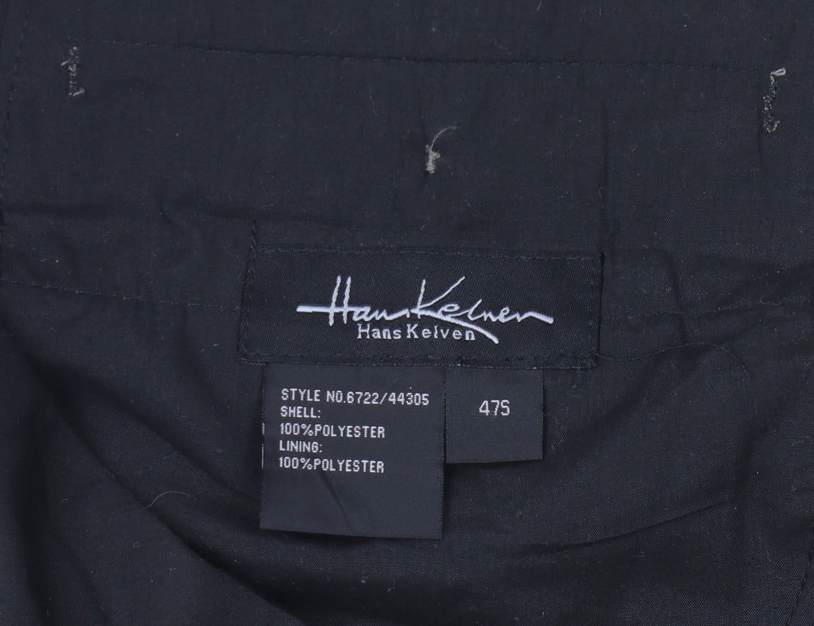 Hans Kelven Men's Grey Trousers, Flat Front 47S