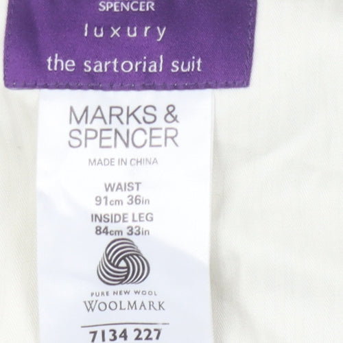Marks and Spencer Men's Black Dress Pants, Size 36