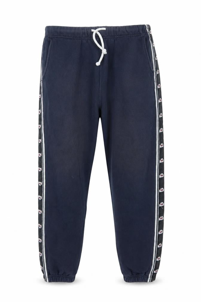 Front view of Element Men's Blue Joggers - Small, Logo, Drawstring