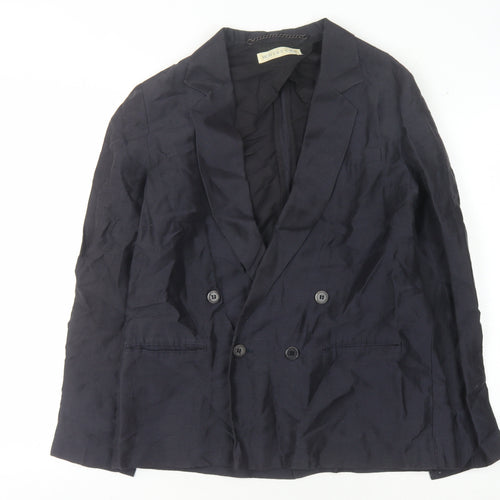 Whistles Women's Black Double-Breasted Suit Jacket Size 12
