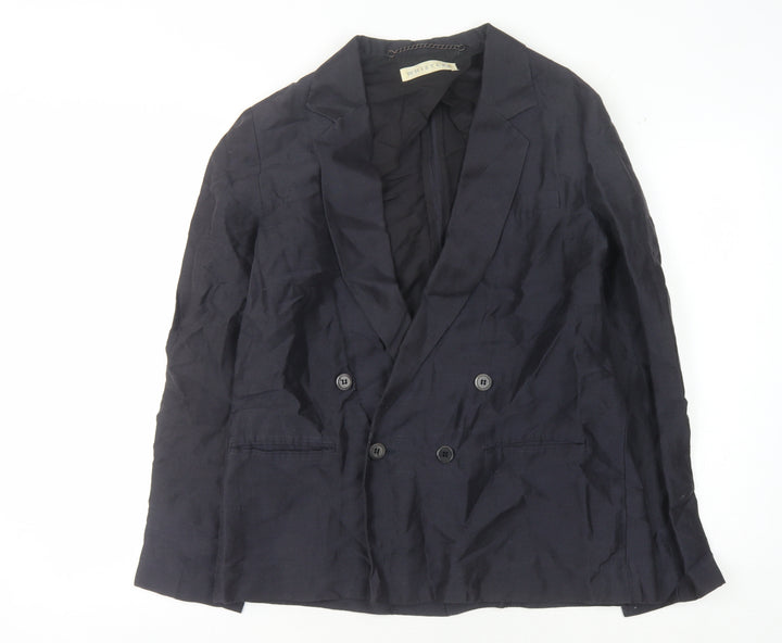 Whistles Women's Black Double-Breasted Suit Jacket Size 12