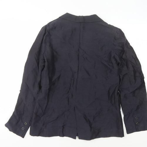 Whistles Women's Black Double-Breasted Suit Jacket Size 12