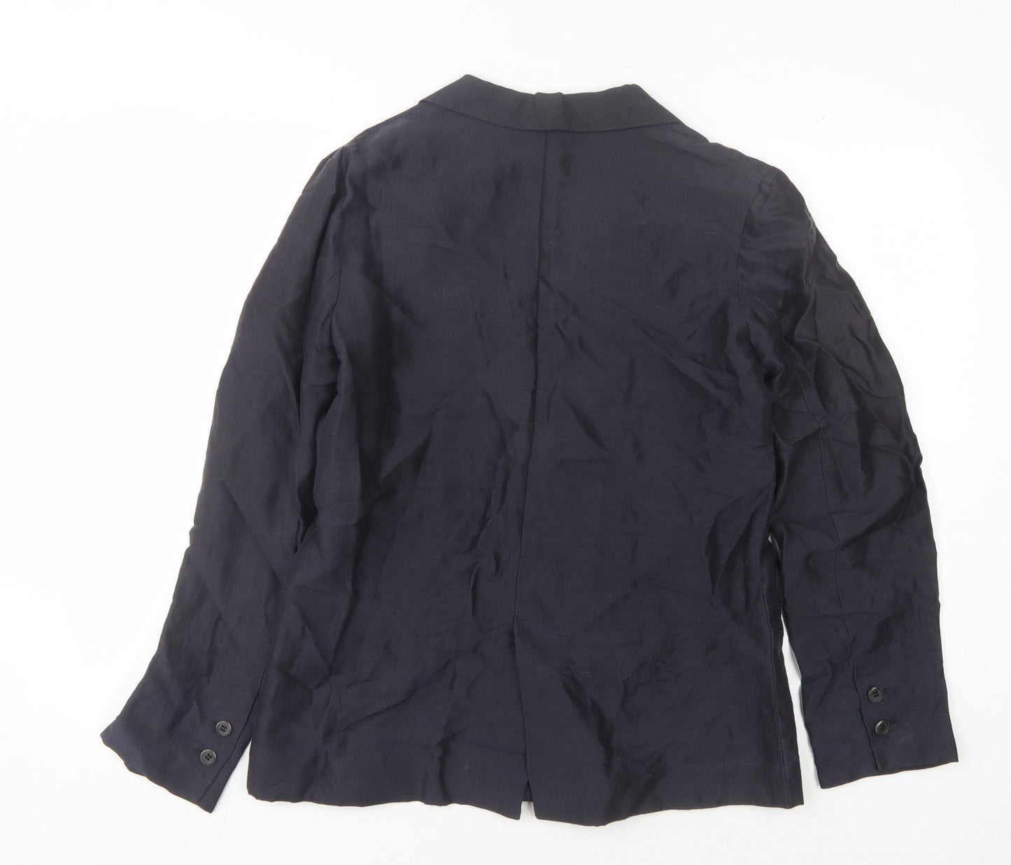 Whistles Women's Black Double-Breasted Suit Jacket Size 12