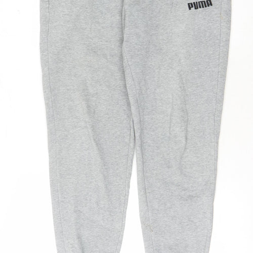 Puma Men's Grey Sweatpants L Size Casual Wear