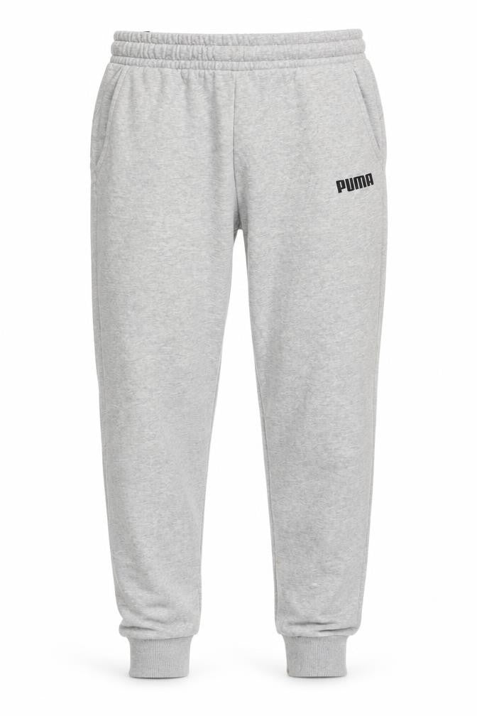 Front view of Puma Men's Grey Sweatpants L Size Casual Wear
