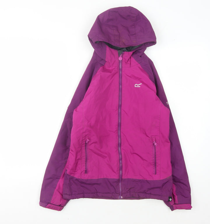 Regatta Girls Purple Waterproof Rain Coat 11 Years