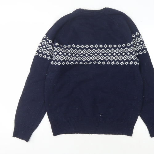 GAP Men's Blue Wool Pullover Jumper M