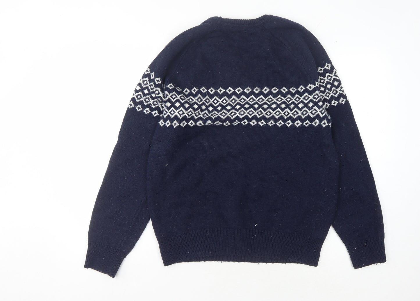 GAP Men's Blue Wool Pullover Jumper M