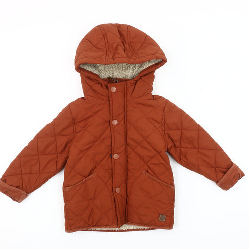 Next Unisex Toddler Orange Quilted Coat - 24 Months