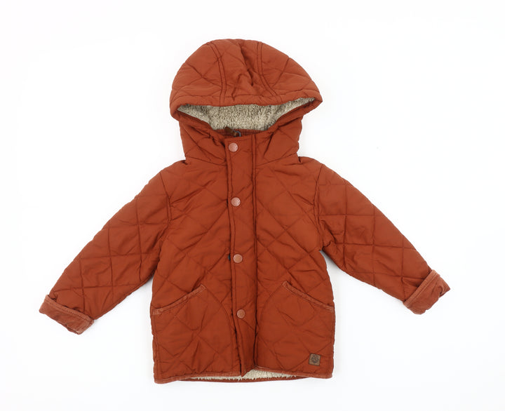Next Unisex Toddler Orange Quilted Coat - 24 Months