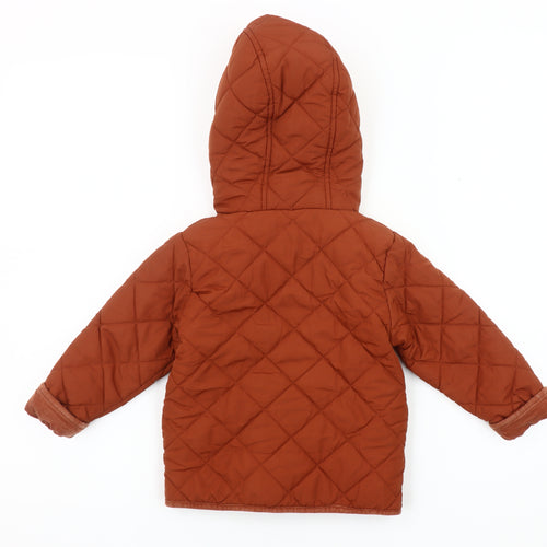 Next Unisex Toddler Orange Quilted Coat - 24 Months