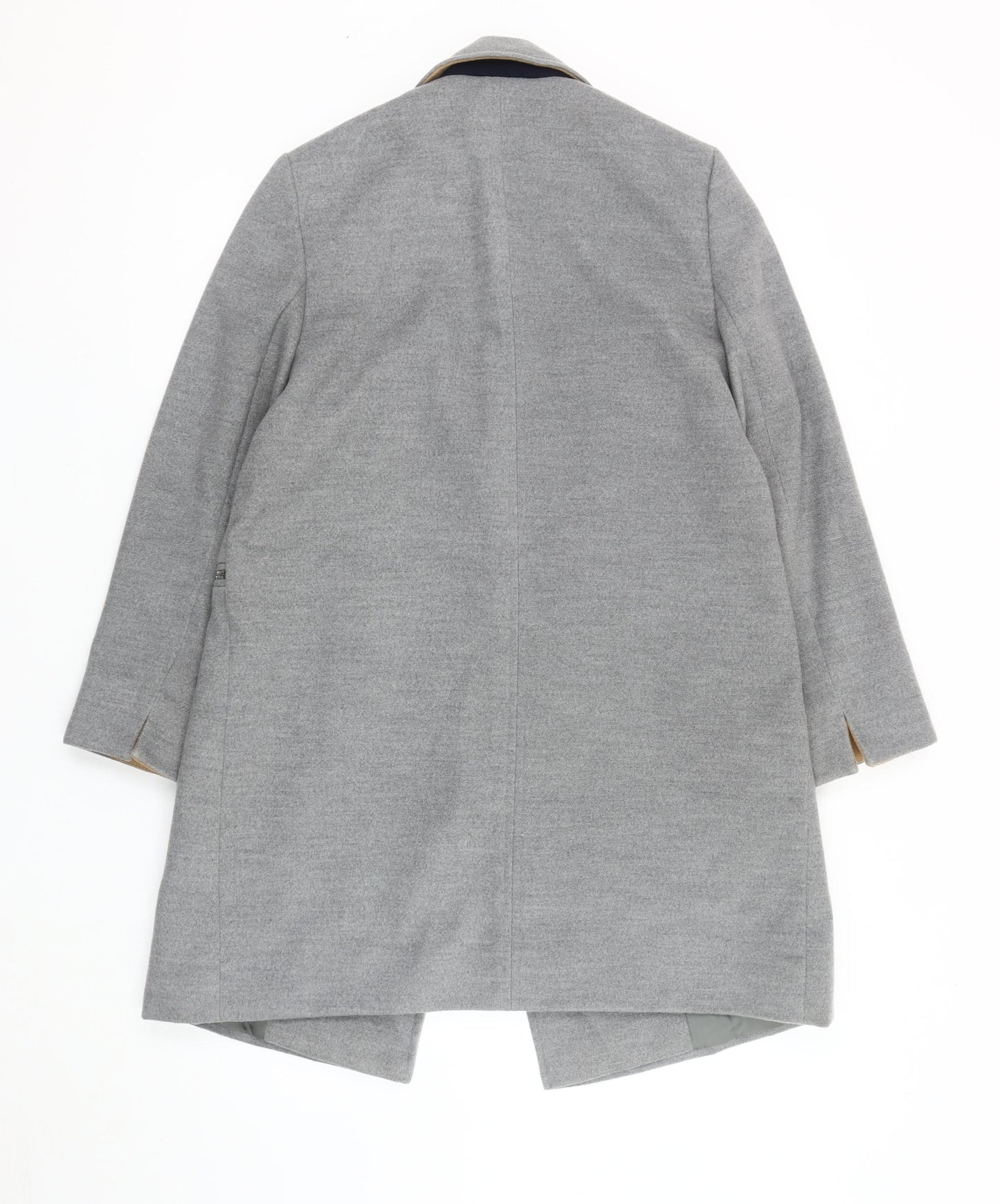 Topshop Women's Grey Overcoat Size 8 Regular Fit