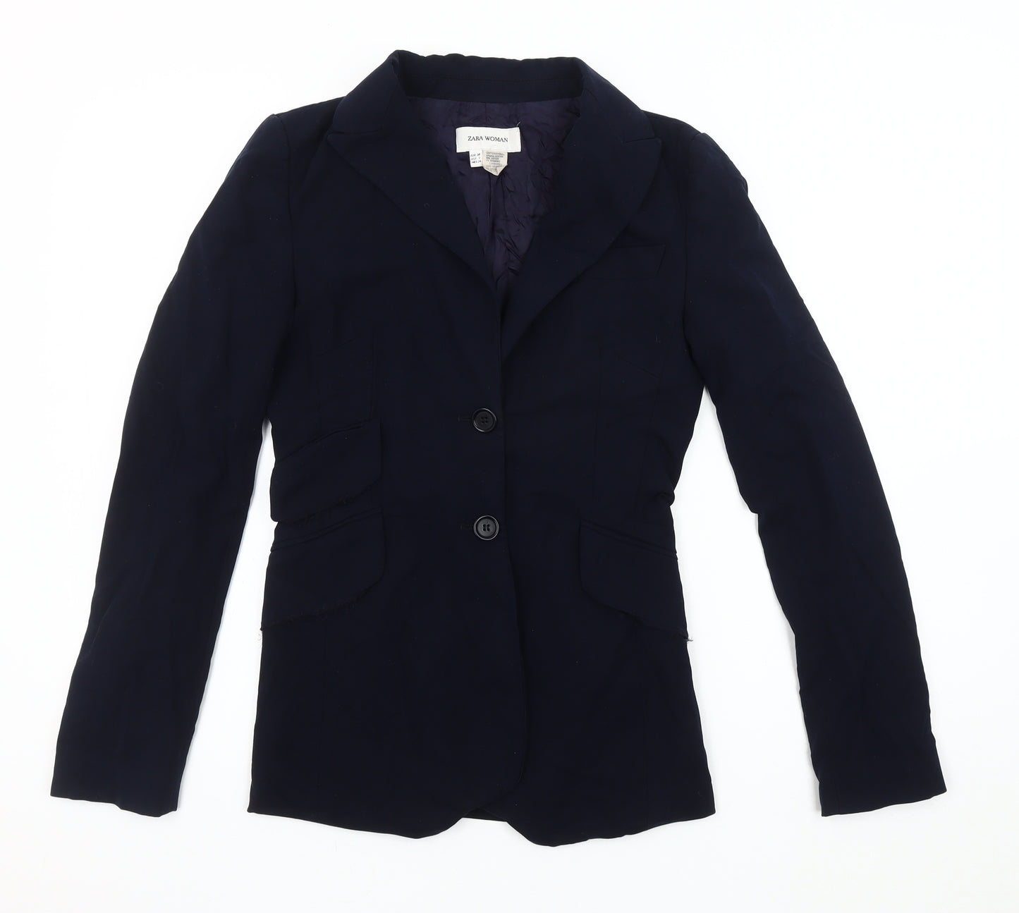 ZARA Women's Blue Slim Fit Suit Jacket Size 6