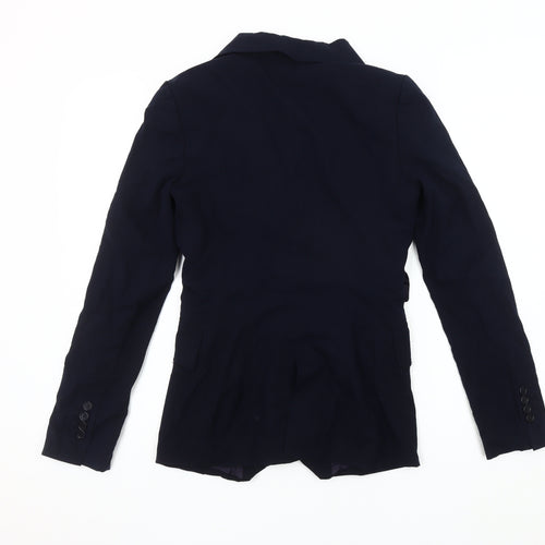 ZARA Women's Blue Slim Fit Suit Jacket Size 6