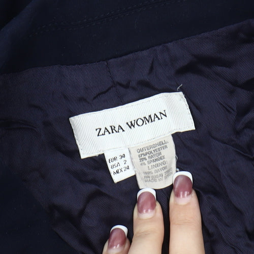 ZARA Women's Blue Slim Fit Suit Jacket Size 6