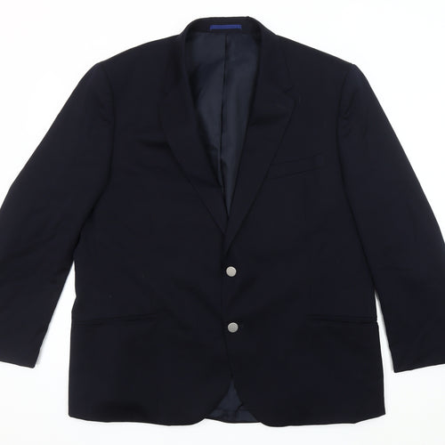 Marks & Spencer Men's Blue Suit Jacket 46R Classic Fit