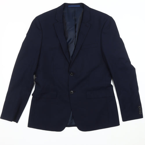 Topman Men's Blue Regular Fit Blazer Jacket 40R
