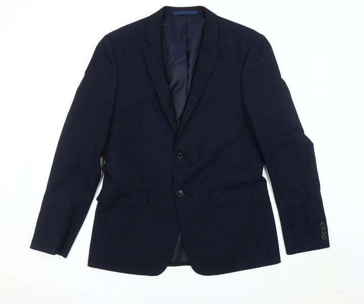 Topman Men's Blue Regular Fit Blazer Jacket 40R
