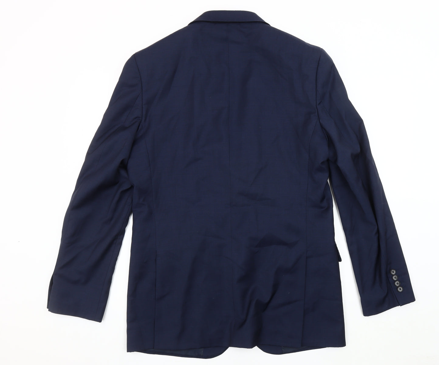 Marks and Spencer Men's Blue Wool Blazer, Size 40L
