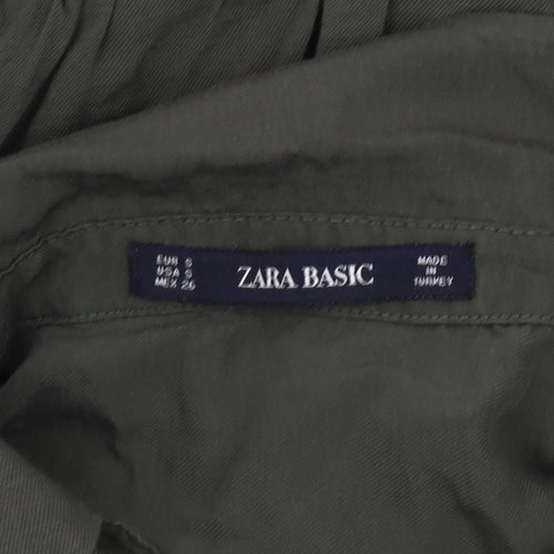 Zara Basic Women Green Jumpsuit Size 8 Collared Casual
