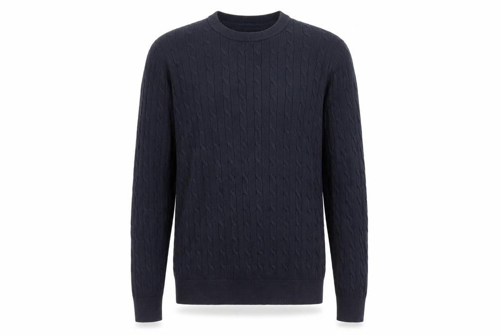 Front view of Racing Green Men's Black Medium jumper