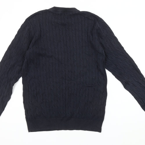 Racing Green Men's Black Medium Pullover Jumper