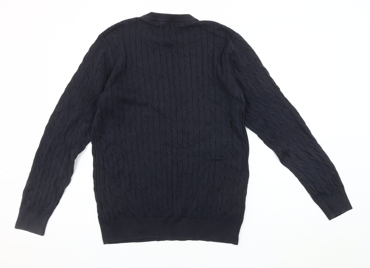 Racing Green Men's Black Medium Pullover Jumper